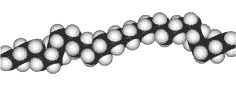 ポリエチレンの連結分子イメージ図
