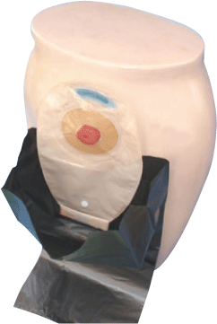 ストーマをオルトケアにセットします